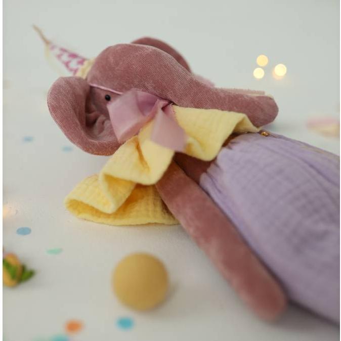 Слоник Pomponi Toys "Pink Violet", розовый, 45 см